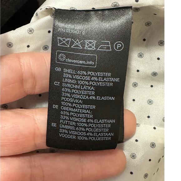 H&M gray single button long sleeves blazer size 8 - Picture 4 of 10